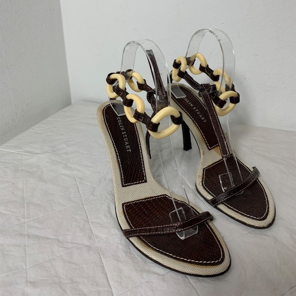 Colin Stuart pointy toe high heels sandals size 7.5 - Picture 2 of 4